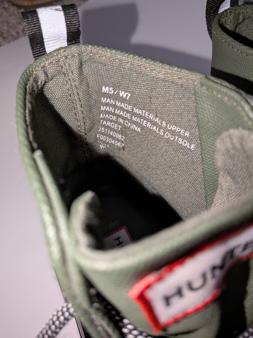 Hunter Olive Green and Black High-Top Rain Boots - Picture 7 of 7